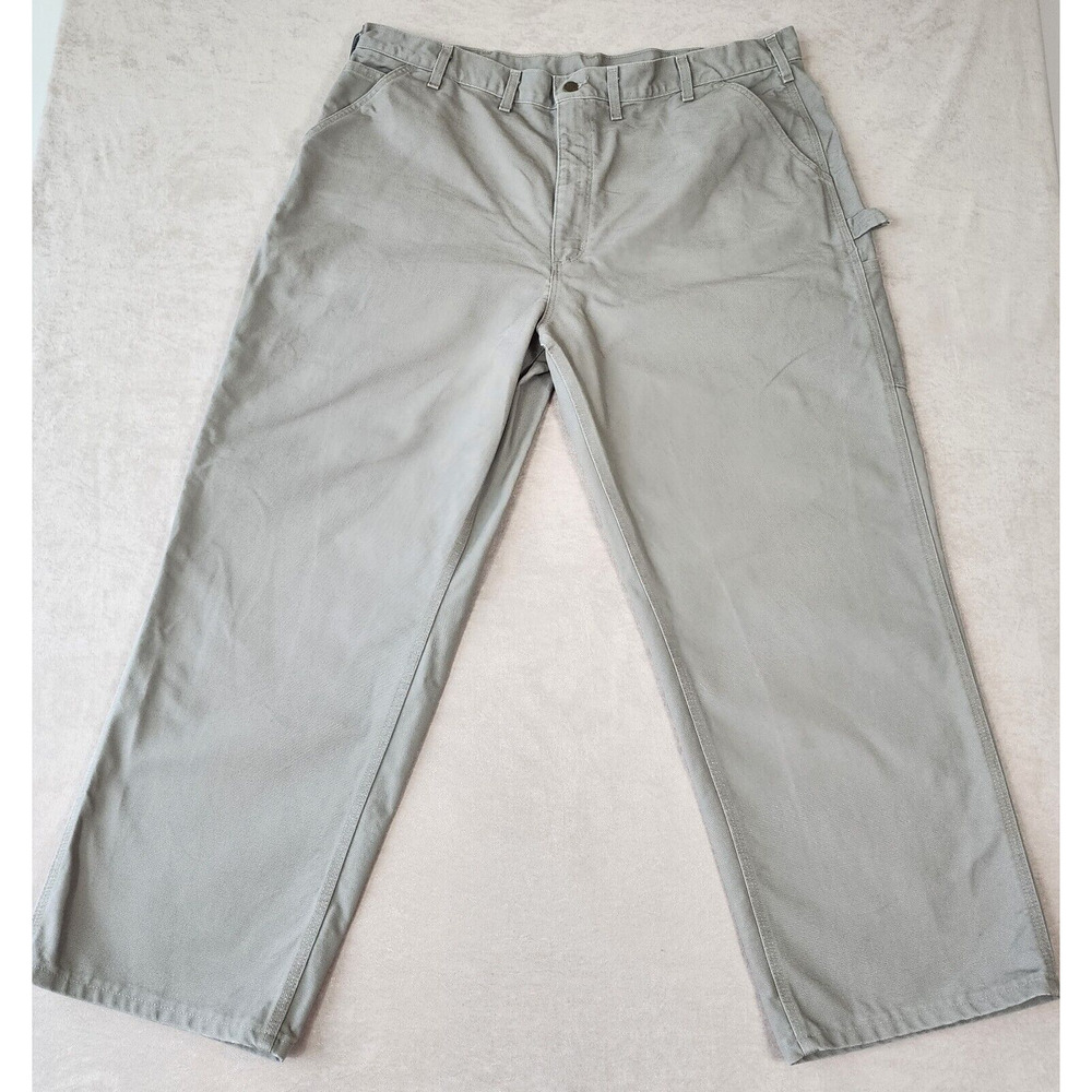 Carhartt Carpenter Pants 44 X 30 Original Fit B11 DES Duck Canvas 100% Cotton